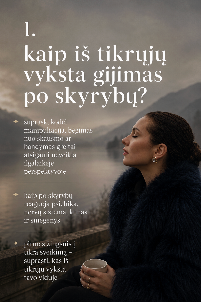 pirma pagalba po skyrybų